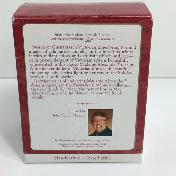 Hallmark Keepsake Ornament Victorian Christmas Madame Alexander Red 2001 Vintage - Picture 3 of 12